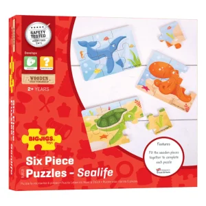 Hot Sealife (6 Piece Puzzles) – 3 Puzzles Wooden Puzzles And Activity Toys | Children's Wooden Puzzles