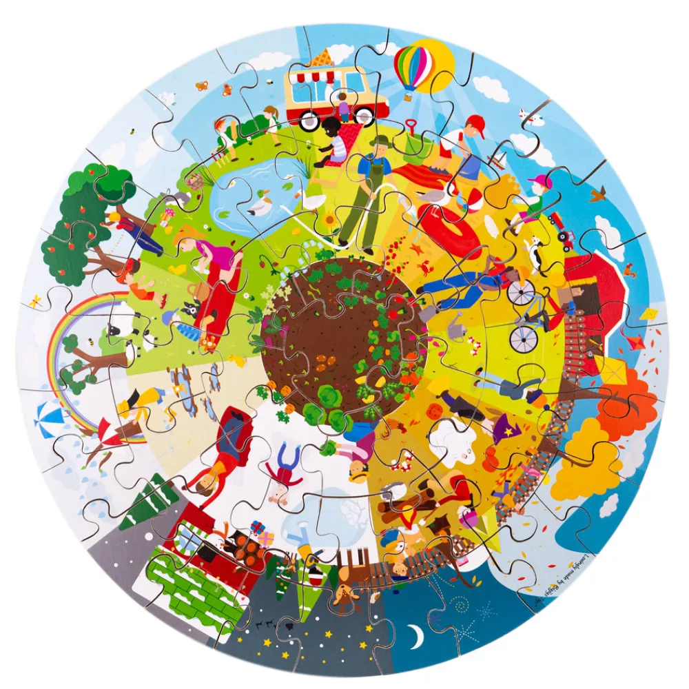 seasonal_circular_floor_p_0.webp Hot Seasonal Circular Floor Puzzle Wooden Puzzles And Activity Toys | Children's Wooden Puzzles