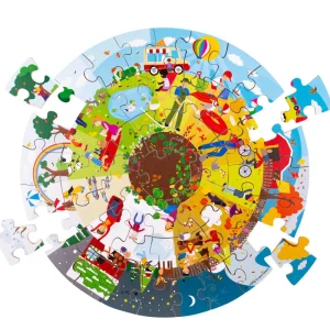 Hot Seasonal Circular Floor Puzzle Wooden Puzzles And Activity Toys | Children's Wooden Puzzles