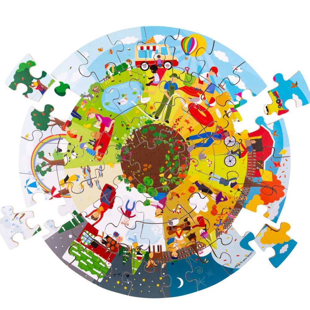 seasonal_circular_floor_p_1.webp Hot Seasonal Circular Floor Puzzle Wooden Puzzles And Activity Toys | Children's Wooden Puzzles
