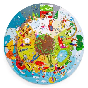 Hot Seasonal Circular Floor Puzzle Wooden Puzzles And Activity Toys | Children's Wooden Puzzles