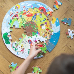 Hot Seasonal Circular Floor Puzzle Wooden Puzzles And Activity Toys | Children's Wooden Puzzles