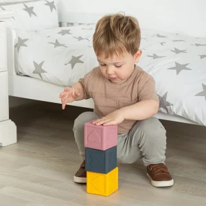 Outlet Silicone Sensory Cubes Wooden Puzzles And Activity Toys | Activity Toys & Games