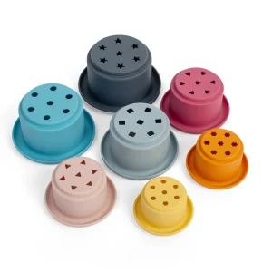 New Silicone Stacking Cups Wooden Puzzles And Activity Toys | Traditional Wooden Toys