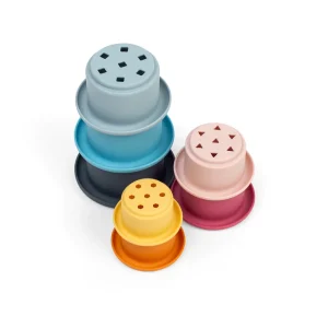 New Silicone Stacking Cups Wooden Puzzles And Activity Toys | Traditional Wooden Toys