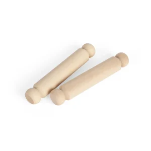 Fashion Small Rolling Pin (Pack of 2) Wooden Toy Food Sets | Shopping Role Play