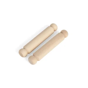 Fashion Small Rolling Pin (Pack of 2) Wooden Toy Food Sets | Shopping Role Play