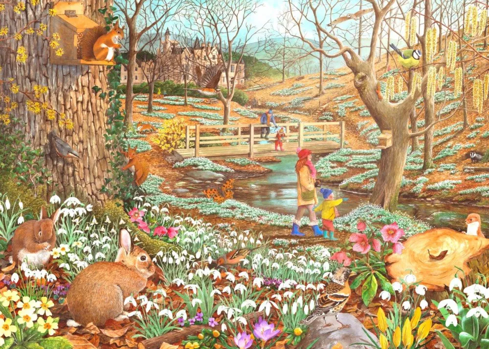 snowdrop_walk__big__piece_0.webp Fashion Snowdrop Walk – BIG 500 Piece Jigsaw Puzzle Children's Wooden Puzzles