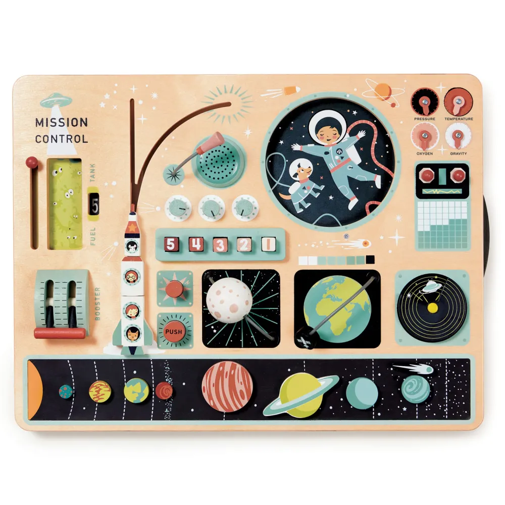 space_station_busy_board_0.webp Outlet Space Station Busy Board Wooden Puzzles And Activity Toys | Activity Toys & Games