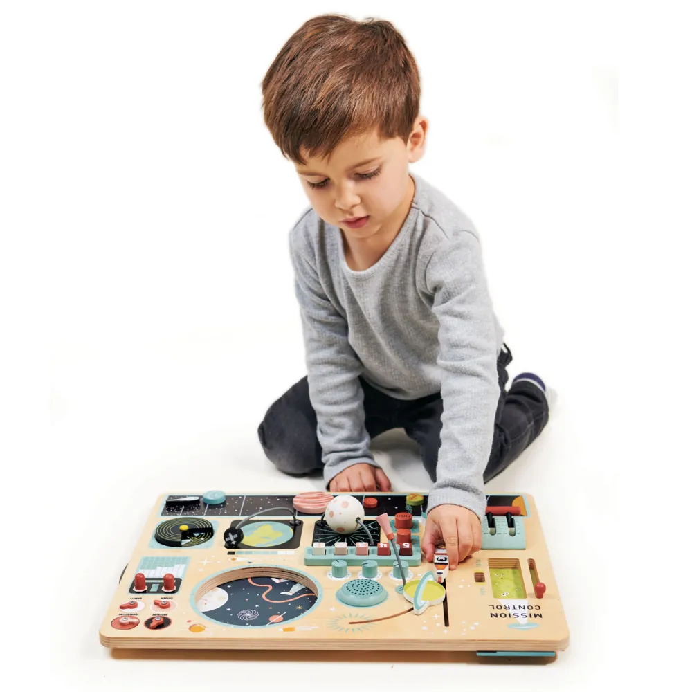 space_station_busy_board_1.webp Outlet Space Station Busy Board Wooden Puzzles And Activity Toys | Activity Toys & Games