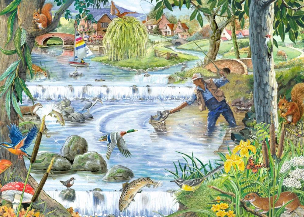sparkling_waters__big__pi_0.webp Clearance Sparkling Waters – BIG 250 Piece Jigsaw Puzzle Children's Wooden Puzzles