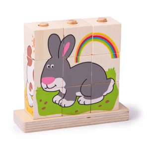 New Stacking Blocks (Pets) Wooden Puzzles And Activity Toys | Traditional Wooden Toys