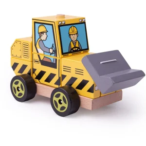 Clearance Stacking Bulldozer Traditional Wooden Toys | Building & Stacking Toys