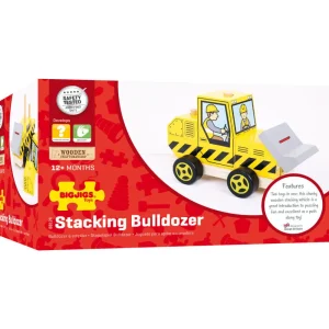 Clearance Stacking Bulldozer Traditional Wooden Toys | Building & Stacking Toys