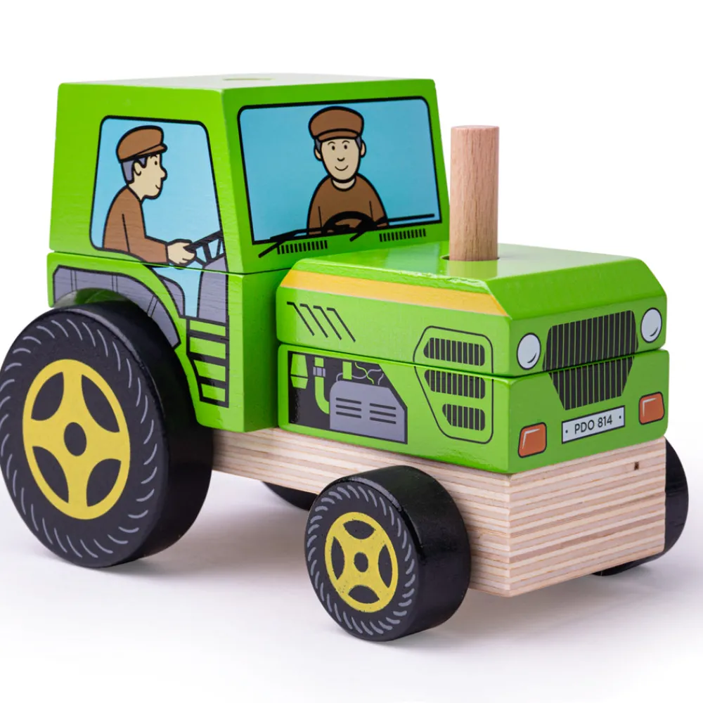 stacking_tractor_0.webp New Stacking Tractor Wooden Push And Pull Along Toys | Building & Stacking Toys
