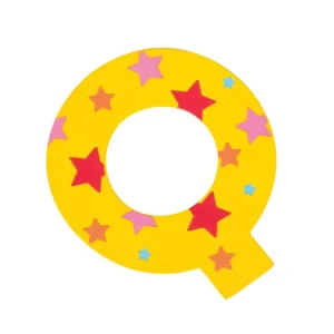 Hot Star Letter Q (Red ) Kids Kids Room Accessories