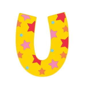 Fashion Star Letter U (Blue ) Kids Kids Room Accessories
