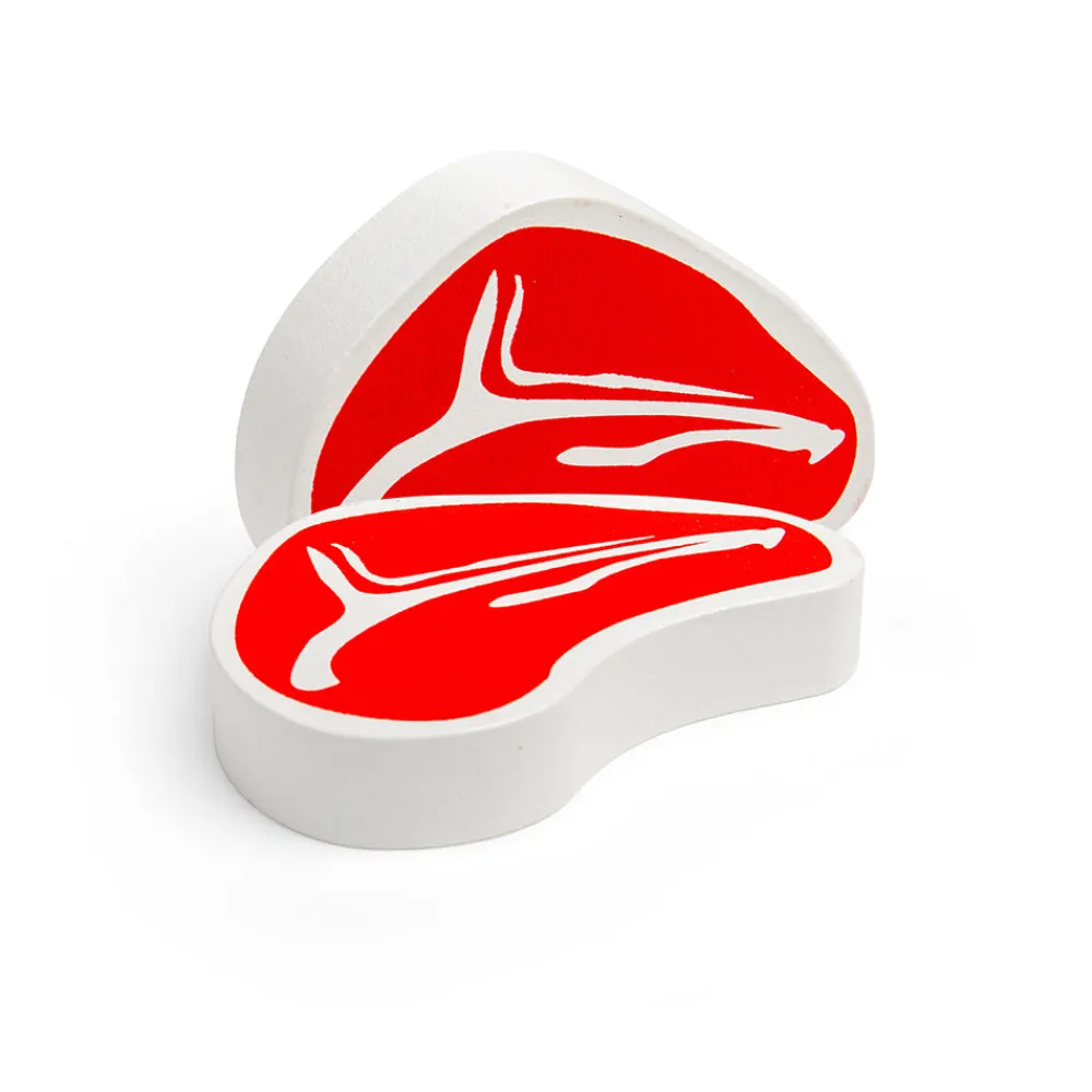 steak_pack_of__0.webp Sale Steak (Pack of 2) Play Shop Cook And Share | Wooden Toy Food Sets