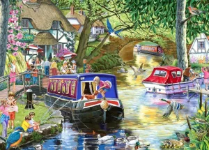 Clearance Summer on the River – 1000 Piece Jigsaw Puzzle Children's Wooden Puzzles