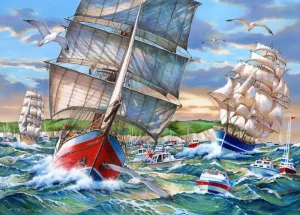 Online Tall Ships – 1000 Piece Jigsaw Puzzle Children's Wooden Puzzles