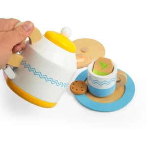 Fashion Tea Set For Two Play Shop Cook And Share | Wooden Toy Food Sets