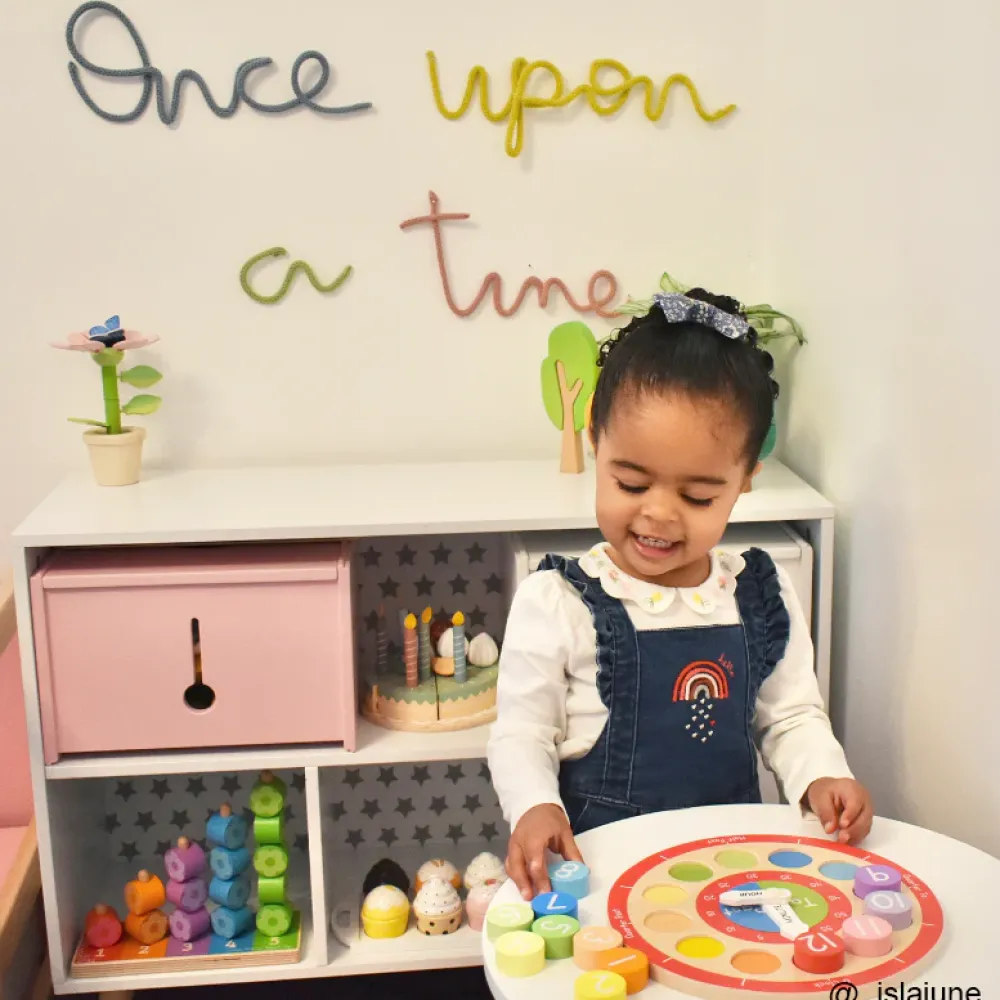 teaching_clock_1.webp Clearance Teaching Clock Kids Traditional Wooden Toys | Activity Toys & Games