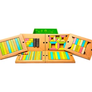 Fashion 130 Piece Classroom Kit Tints Wooden Puzzles And Activity Toys | Building & Stacking Toys