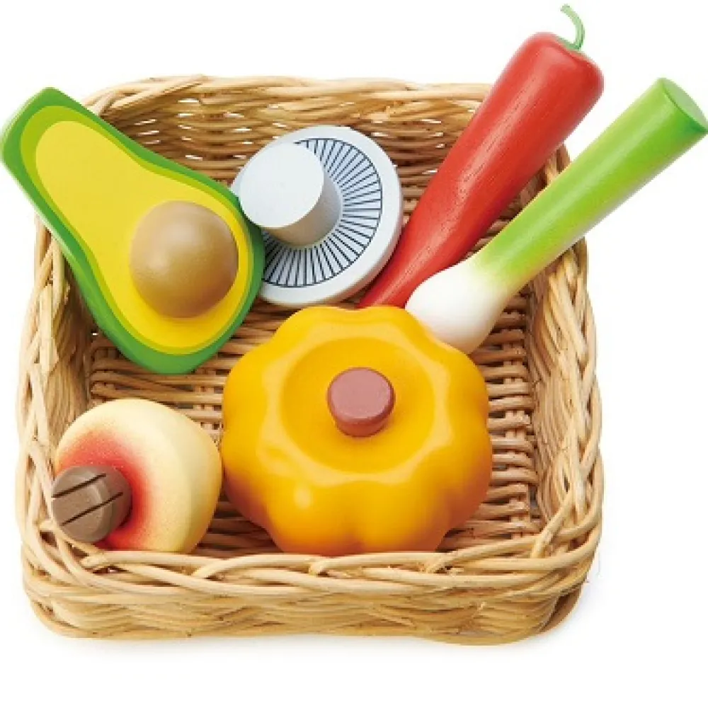 tender_leaf_toys_veggie_b_0.webp Online Veggie Basket Wooden Toy Food Sets | Shopping Role Play