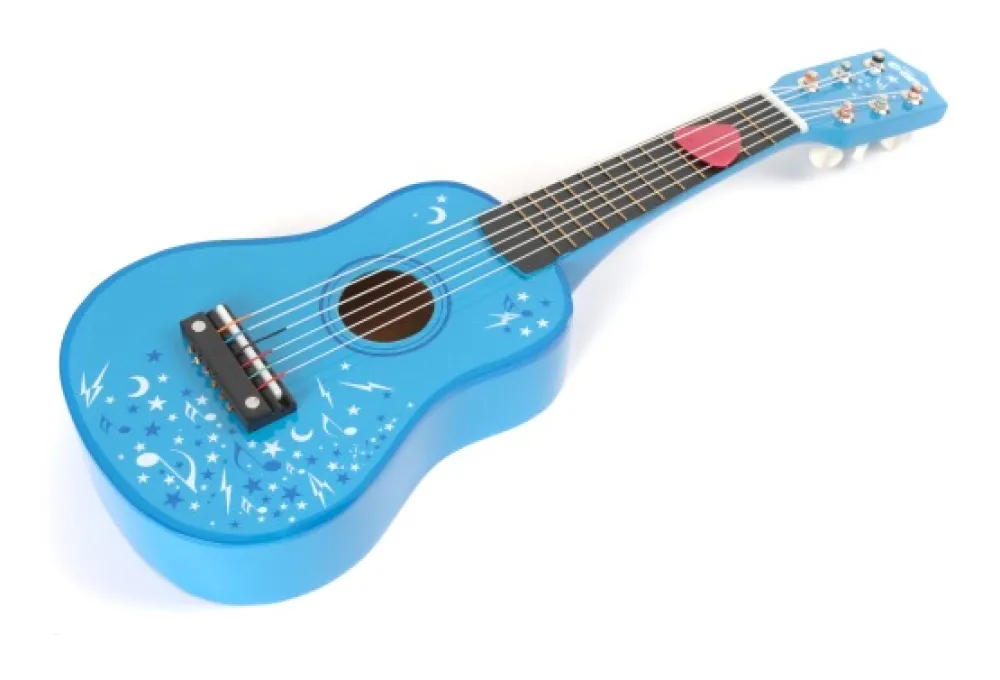 tidlo_blue_guitar_0.webp Fashion Blue Guitar Traditional Wooden Toys | Gifts For 5 Yr Olds