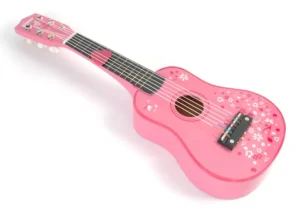 New Pink Guitar Traditional Wooden Toys | Gifts For 5 Yr Olds