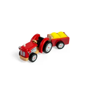 Hot Tractor and Trailer Wooden Animal Toys | Traditional Wooden Toys