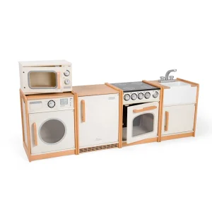 Discount White Play Kitchen Bundle Kids Play Shop Cook And Share | Wooden Toy Food Sets