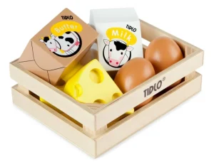 Outlet Wooden Eggs and Dairy Play Shop Cook And Share | Wooden Toy Food Sets