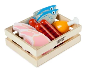 Sale Wooden Meat and Fish Play Shop Cook And Share | Wooden Toy Food Sets
