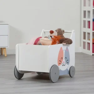 Hot Toddler Wooden Push Along Walker | Cat and Dog Push Along Kids Kid’s Furniture | Baby Walkers