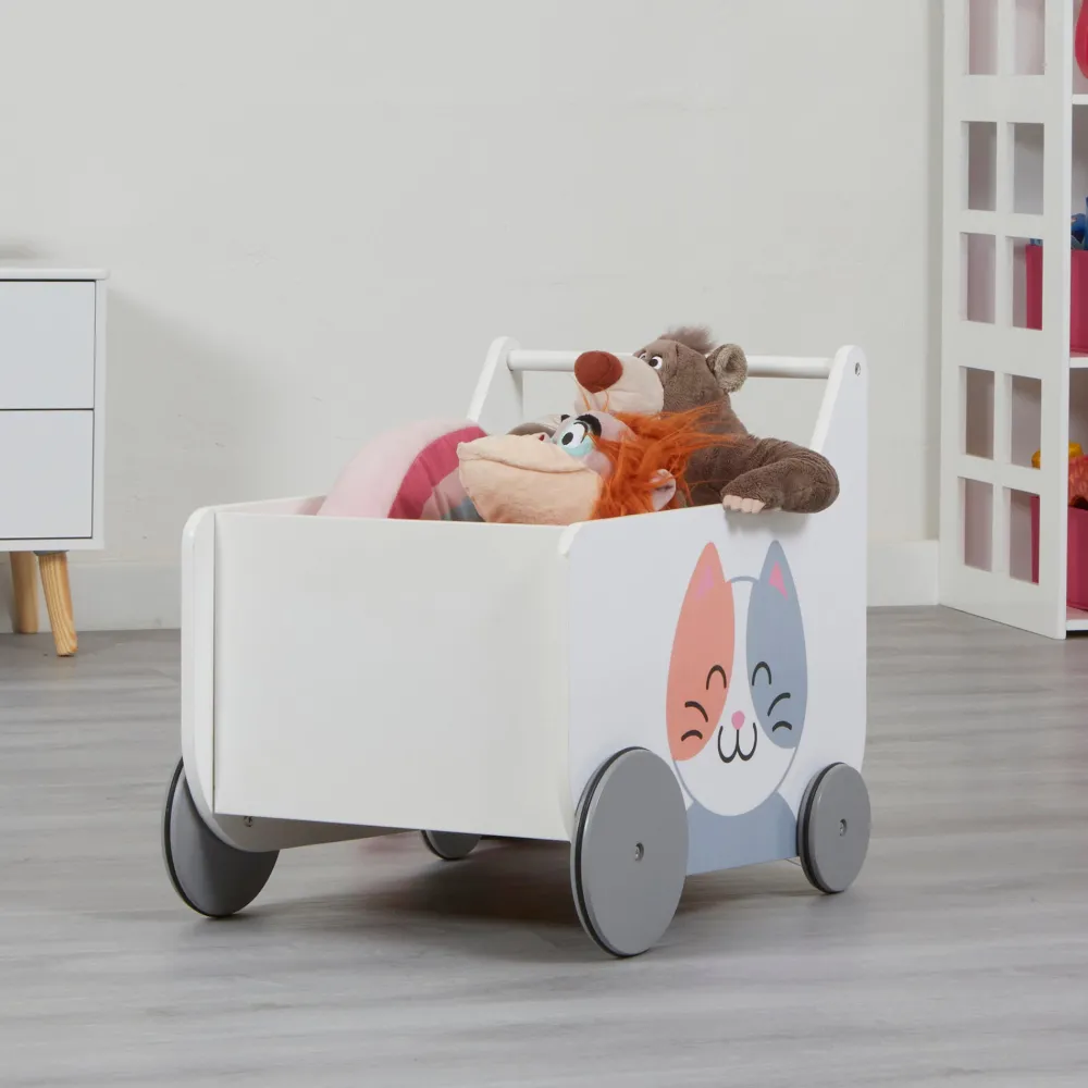 toddler_wooden_push_along_4.webp Hot Toddler Wooden Push Along Walker | Cat and Dog Push Along Kids Kid’s Furniture | Baby Walkers
