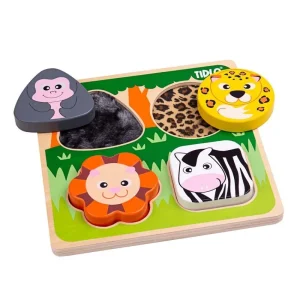 Best Touch and Feel (Safari) Activity Toys & Games | Children's Wooden Puzzles