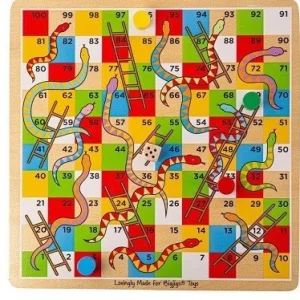 Fashion Traditional Snakes and Ladders Wooden Puzzles And Activity Toys | Traditional Wooden Games