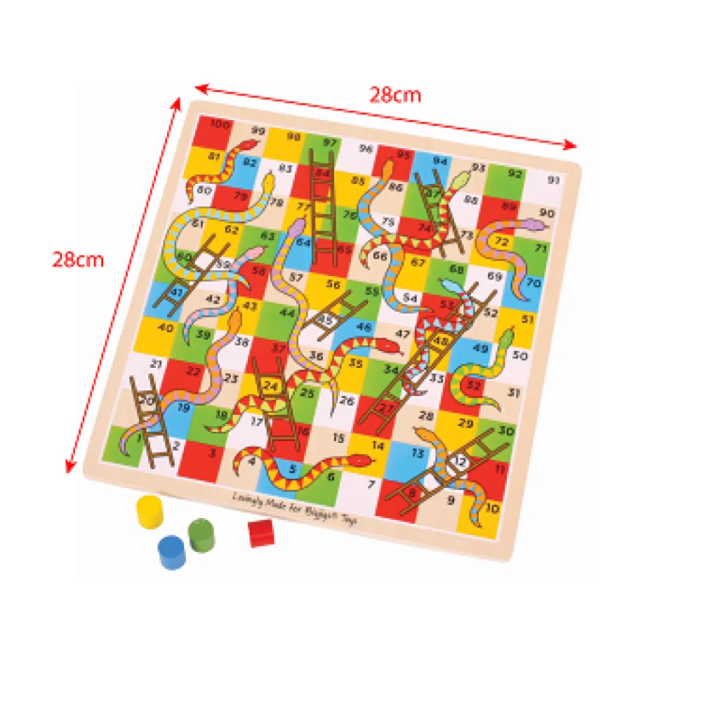 traditional_snakes_and_la_2.webp Fashion Traditional Snakes and Ladders Wooden Puzzles And Activity Toys | Traditional Wooden Games