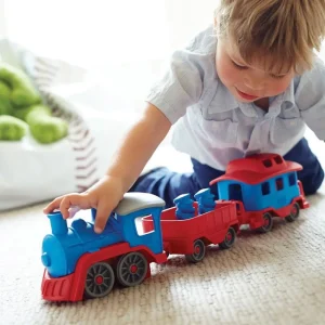 Hot Train (Blue) Wooden Toy Cars For Children