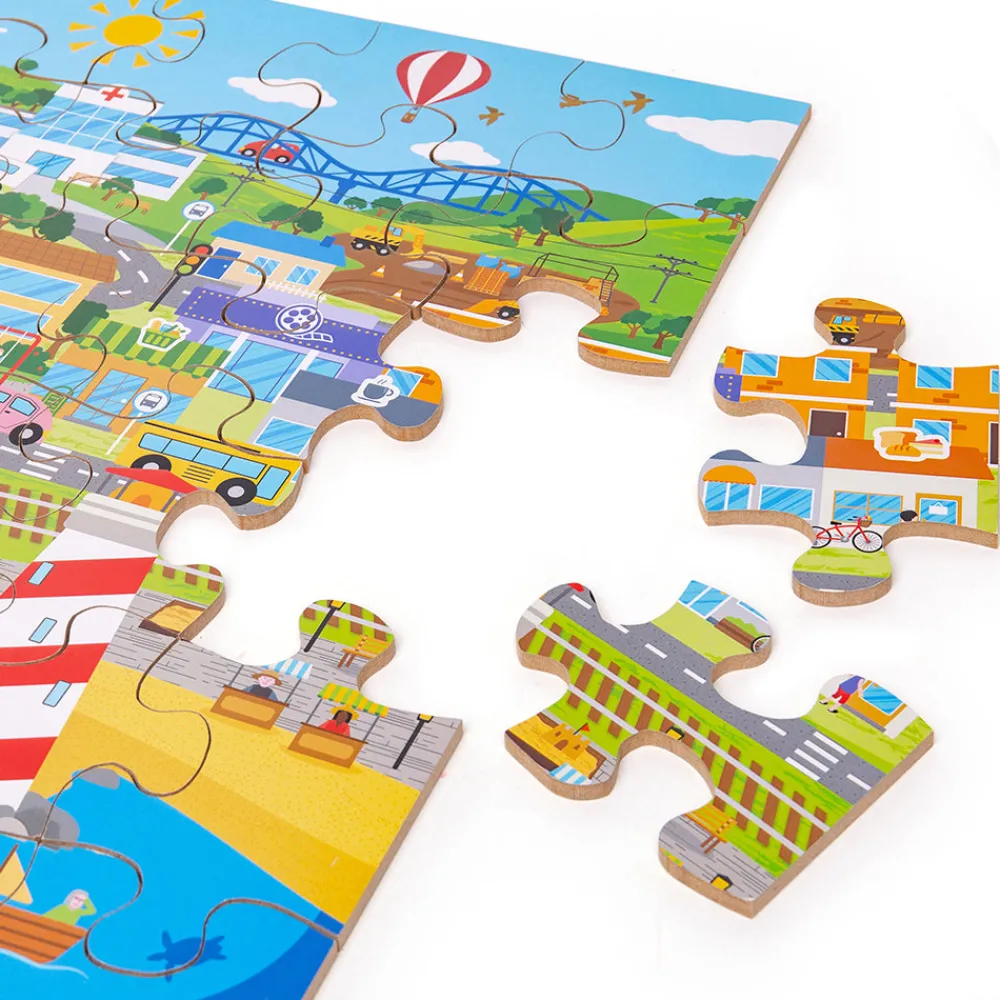 transport_town_floor_puzz_5.webp Fashion Transport Town Floor Puzzle Wooden Puzzles And Activity Toys | Children's Wooden Puzzles