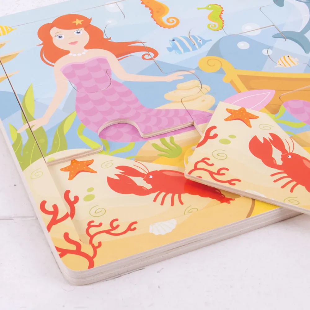 tray_puzzle_mermaid_1.webp Sale Tray Puzzle (Mermaid) Wooden Puzzles And Activity Toys | Children's Wooden Puzzles