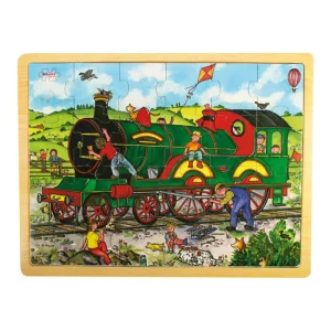 New Tray Puzzle Train Wooden Puzzles And Activity Toys | Children's Wooden Puzzles