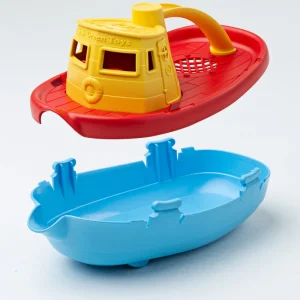 Hot Tugboat (Yellow) Bath Toys | Wooden Toy Cars For Children