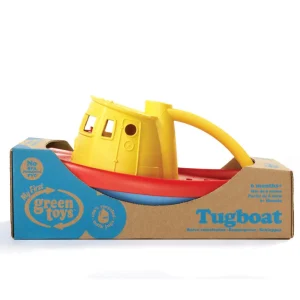 Hot Tugboat (Yellow) Bath Toys | Wooden Toy Cars For Children