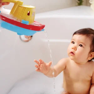 Hot Tugboat (Yellow) Bath Toys | Wooden Toy Cars For Children