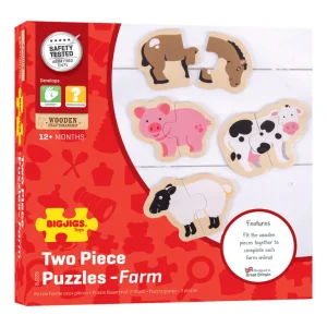 New Two Piece Puzzles (Farm) Wooden Puzzles And Activity Toys | Children's Wooden Puzzles
