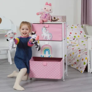 Best Unicorn 3 Drawer Kids Storage Chest Kids Kid’s Furniture