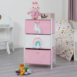 Best Unicorn 3 Drawer Kids Storage Chest Kids Kid’s Furniture