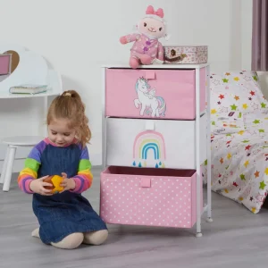 Best Unicorn 3 Drawer Kids Storage Chest Kids Kid’s Furniture
